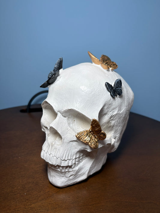 Butterfly Effect Skull Statue