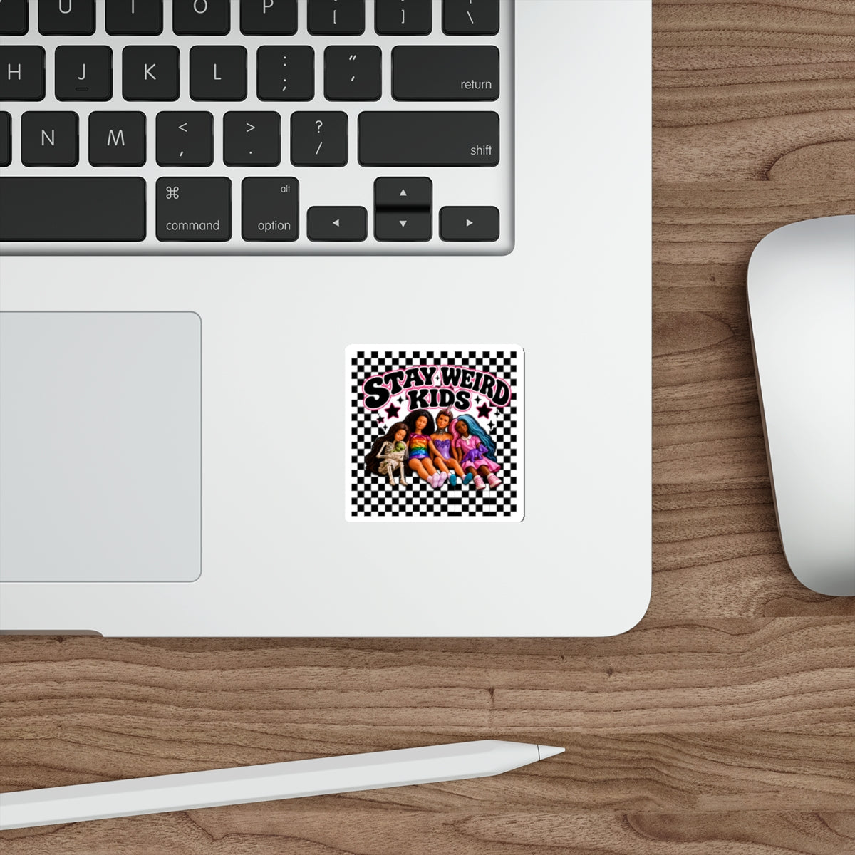 Stay Weird Kids Play With Dolls Sticker