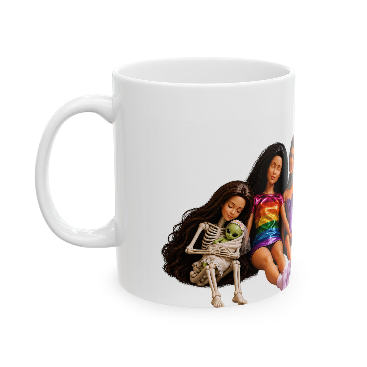 Stay Weird Kids Play With Dolls Mug