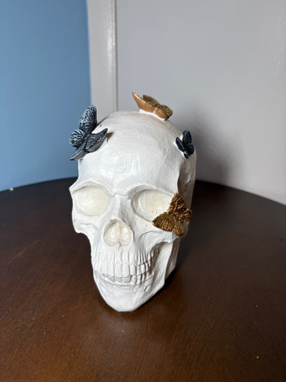 Butterfly Effect Skull Statue
