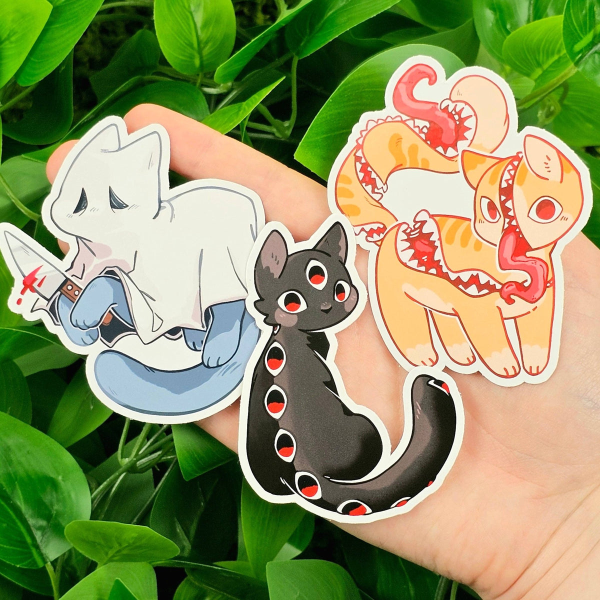 Creepy Cat Eyes Sticker! - Stay Weird Kids