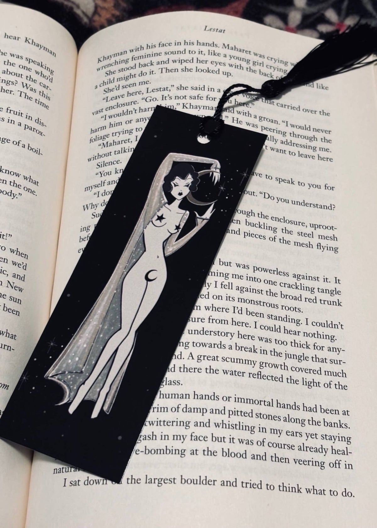 Moon & Stars- Gothic Nouveau Art Deco Bookmark accessories - Stay Weird Kids