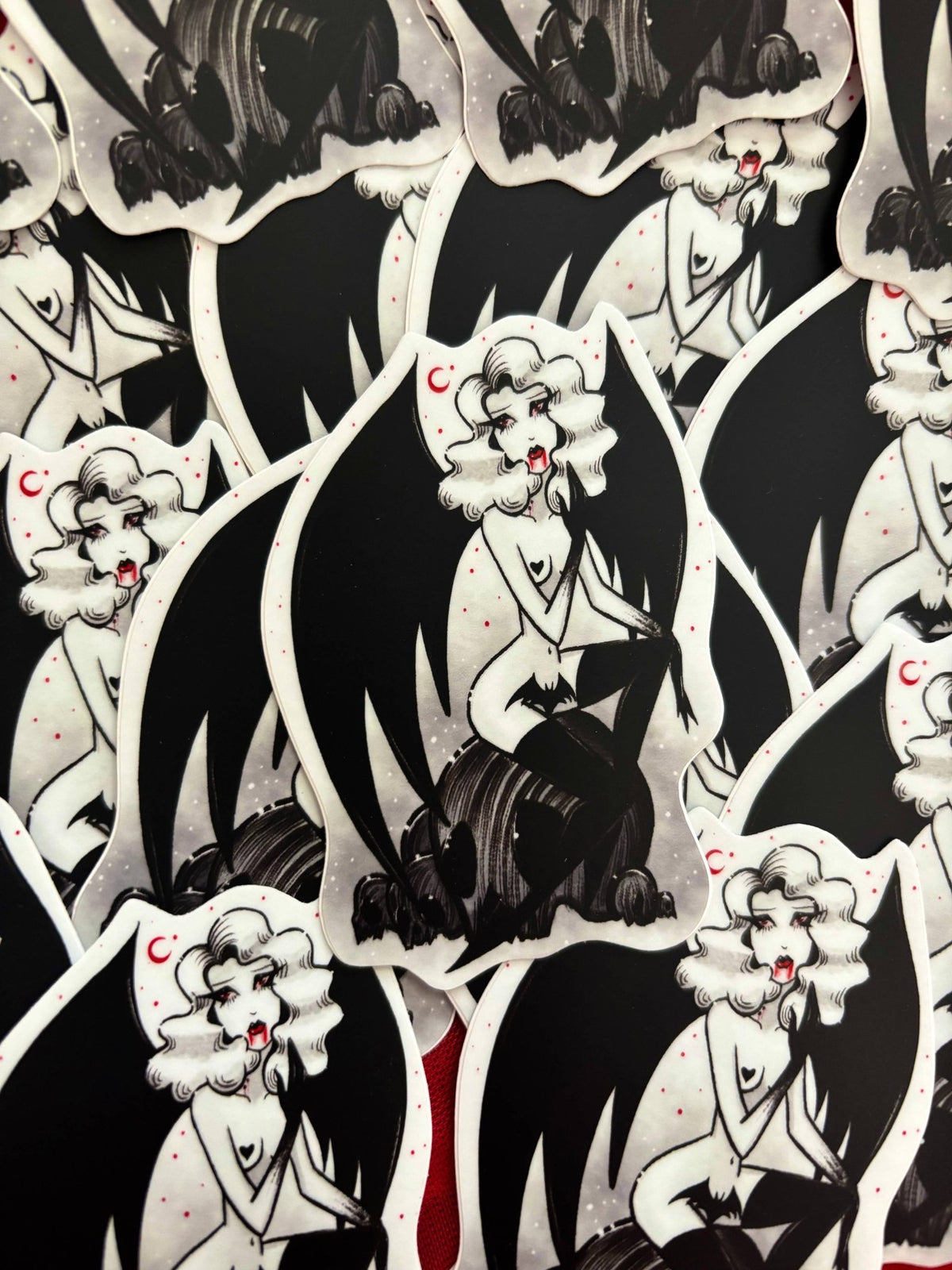 Queen of the Damned Vampire Bat Vinyl Sticker - Stay Weird Kids