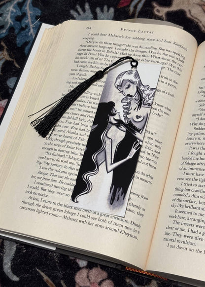 Venomous Lips- Gothic Sapphic Romance Bookmark accessories - Stay Weird Kids